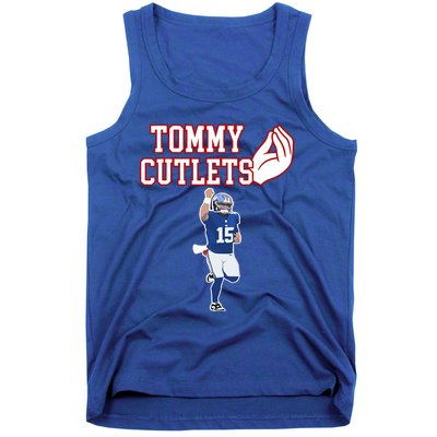 Tommy Cutlets Football Quarterback Ny Italian Hand Gesture Tank Top