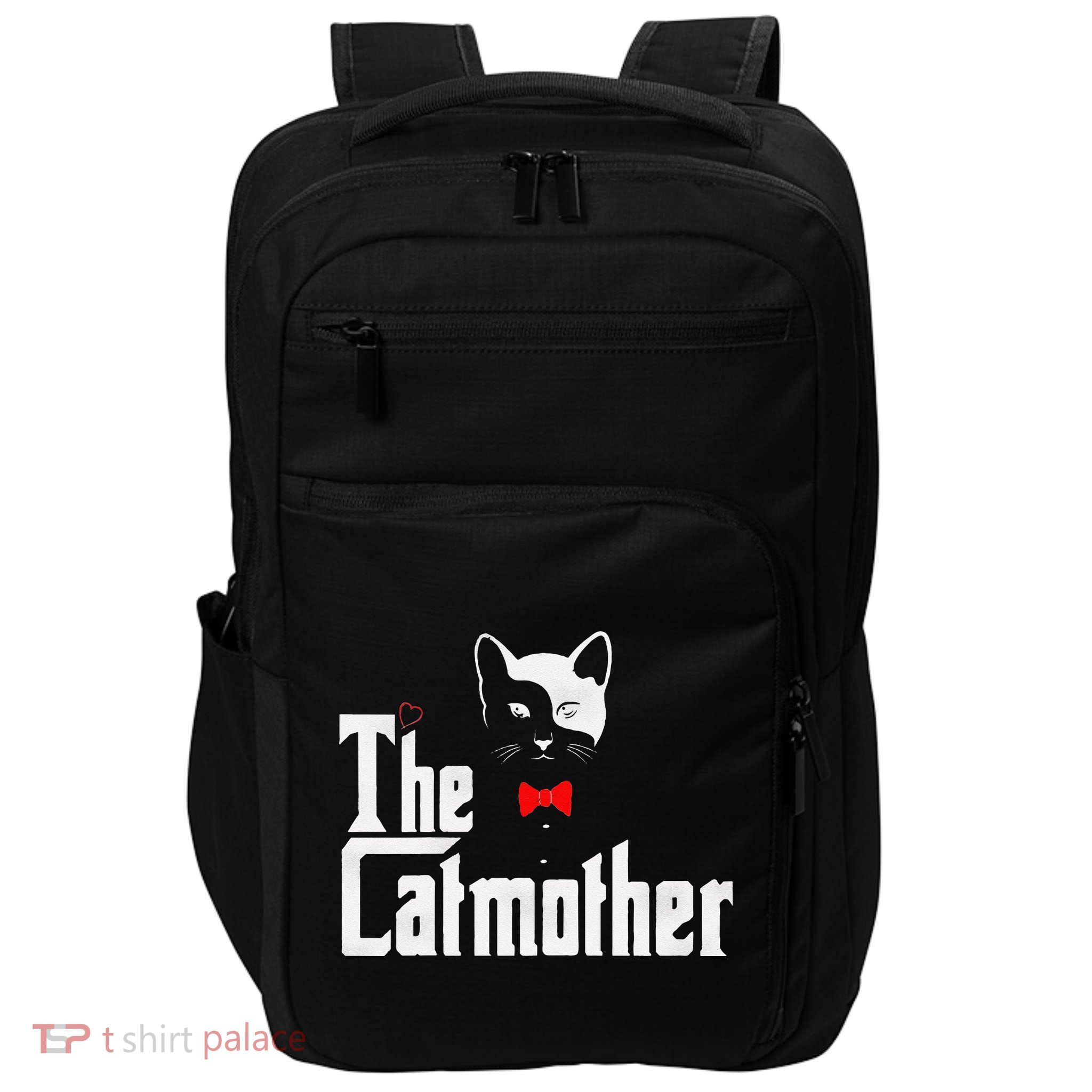 The Catmother Funny Cat Mom Gifts Father Of Cats. Impact Tech Backpack