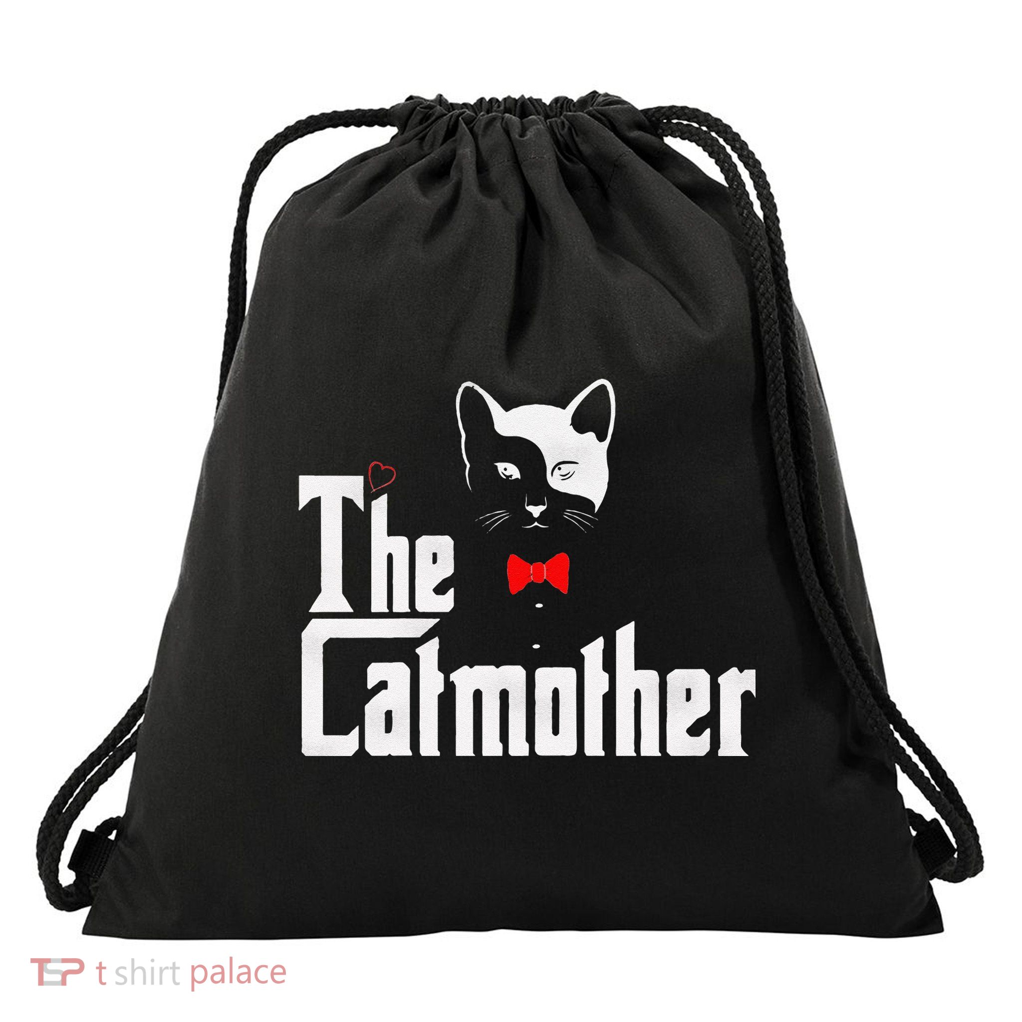 The Catmother Funny Cat Mom Gifts Father Of Cats. Drawstring Bag
