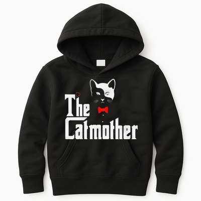 The Catmother Funny Cat Mom Gifts Father Of Cats. Kids Hoodie