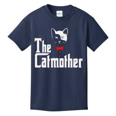 The Catmother Funny Cat Mom Gifts Father Of Cats. Kids T-Shirt