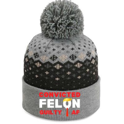 Trump Convicted Felon Guilty Af Lock Him Up Trump For Prison The Baniff Cuffed Pom Beanie