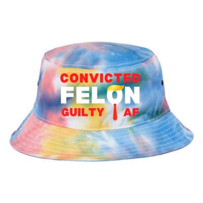 Trump Convicted Felon Guilty Af Lock Him Up Trump For Prison Tie Dye Newport Bucket Hat