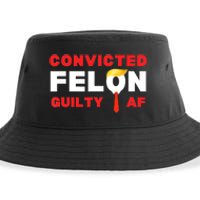 Trump Convicted Felon Guilty Af Lock Him Up Trump For Prison Sustainable Bucket Hat