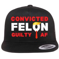 Trump Convicted Felon Guilty Af Lock Him Up Trump For Prison Flat Bill Trucker Hat