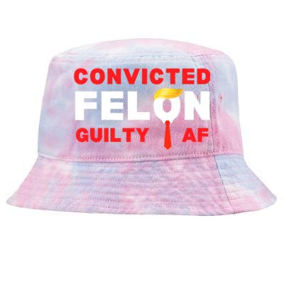 Trump Convicted Felon Guilty Af Lock Him Up Trump For Prison Tie-Dyed Bucket Hat