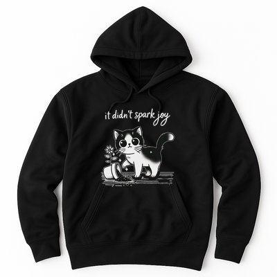 Tuxedo Cat Funny Meme Saying Quotation Spark Joy Hoodie