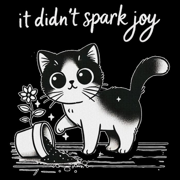Tuxedo Cat Funny Meme Saying Quotation Spark Joy Baby Bodysuit
