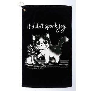 Tuxedo Cat Funny Meme Saying Quotation Spark Joy Platinum Collection Golf Towel