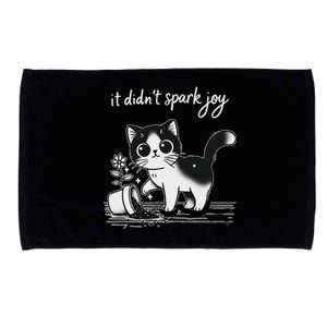 Tuxedo Cat Funny Meme Saying Quotation Spark Joy Microfiber Hand Towel