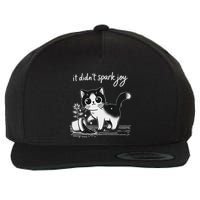 Tuxedo Cat Funny Meme Saying Quotation Spark Joy Wool Snapback Cap