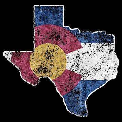 Texas Colorado Flag Family USA Home State T-Shirt