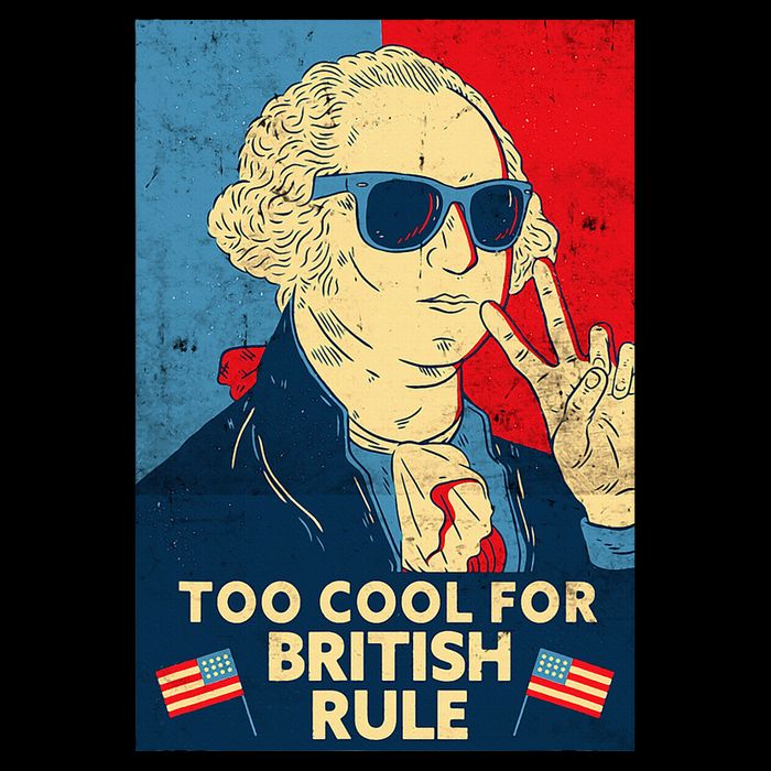 Too Cool For British Rule George Washington 4th Of July 16 in Basic Backpack