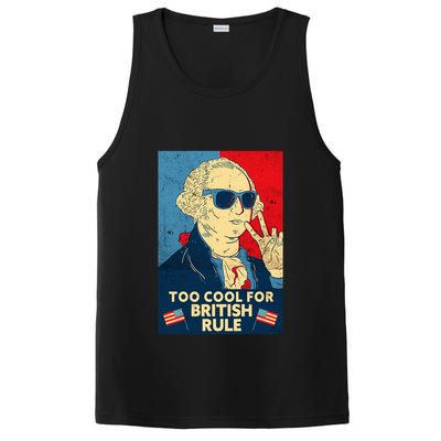 Too Cool For British Rule George Washington 4th Of July PosiCharge Competitor Tank