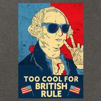 Too Cool For British Rule George Washington 4th Of July Cotton Canvas Backpack