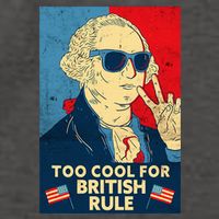 Too Cool For British Rule George Washington 4th Of July Vector Backpack