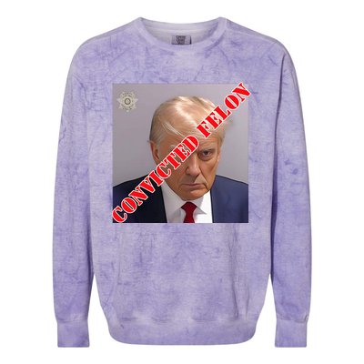 Trump Convicted Felon Colorblast Crewneck Sweatshirt