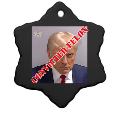 Trump Convicted Felon Ceramic Star Ornament