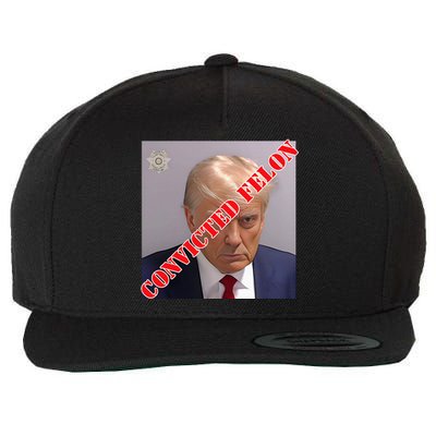 Trump Convicted Felon Wool Snapback Cap