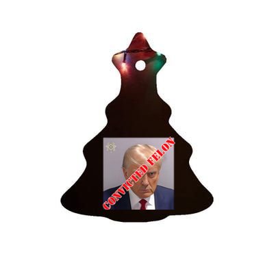 Trump Convicted Felon Ceramic Tree Ornament