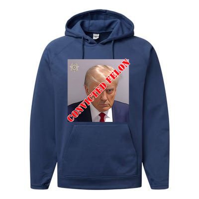 Trump Convicted Felon Performance Fleece Hoodie