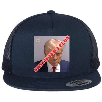 Trump Convicted Felon Flat Bill Trucker Hat