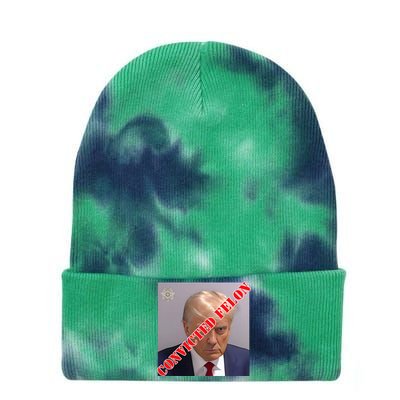 Trump Convicted Felon Tie Dye 12in Knit Beanie