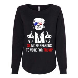 Trump Convicted Felon 34 More Reasons To Vote For Trump Womens California Wash Sweatshirt