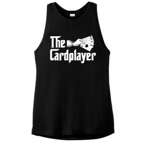 The Cardplayer Funny Poker Card Player Casino Gambler Ladies PosiCharge Tri-Blend Wicking Tank