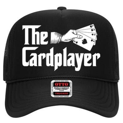 The Cardplayer Funny Poker Card Player Casino Gambler High Crown Mesh Back Trucker Hat