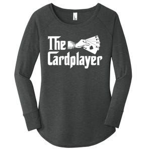 The Cardplayer Funny Poker Card Player Casino Gambler Women's Perfect Tri Tunic Long Sleeve Shirt