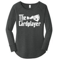 The Cardplayer Funny Poker Card Player Casino Gambler Women's Perfect Tri Tunic Long Sleeve Shirt