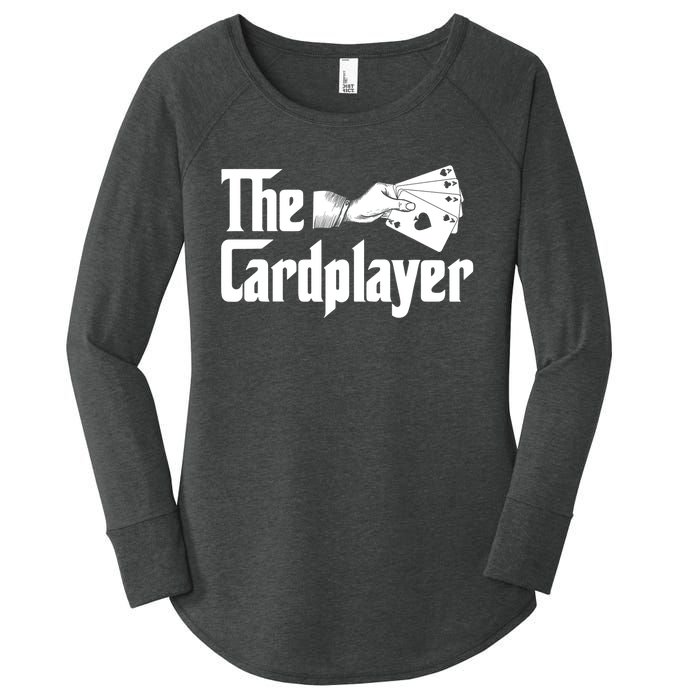 The Cardplayer Funny Poker Card Player Casino Gambler Women's Perfect Tri Tunic Long Sleeve Shirt