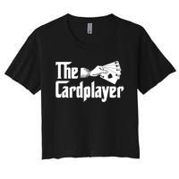 The Cardplayer Funny Poker Card Player Casino Gambler Women's Crop Top Tee