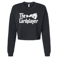 The Cardplayer Funny Poker Card Player Casino Gambler Cropped Pullover Crew