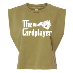 The Cardplayer Funny Poker Card Player Casino Gambler Garment-Dyed Women's Muscle Tee