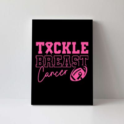 Tackle Cancer Football P.I.N.K. Ribbon Breast Cancer Awareness Canvas