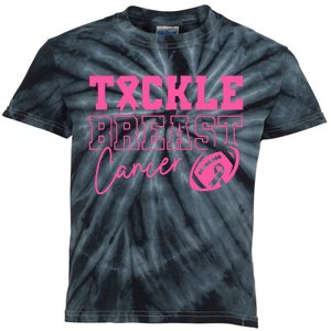 Tackle Cancer Football P.I.N.K. Ribbon Breast Cancer Awareness Kids Tie-Dye T-Shirt