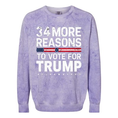 Trump Convicted Felon 34 More Reasons To Vote For Trump Colorblast Crewneck Sweatshirt