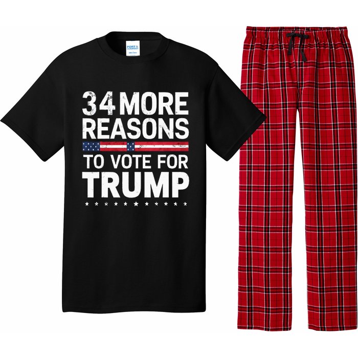 Trump Convicted Felon 34 More Reasons To Vote For Trump Pajama Set