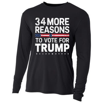 Trump Convicted Felon 34 More Reasons To Vote For Trump Cooling Performance Long Sleeve Crew