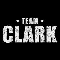 Team Clark Family Matching Last Name Retro Drawstring Bag