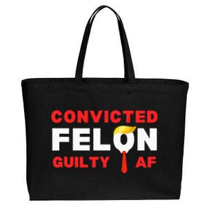 Trump Convicted Felon Guilty Af Lock Him Up Trump Cotton Canvas Jumbo Tote