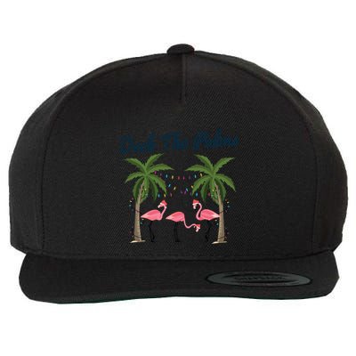 Tropical Christmas Florida Flamingo Deck The Palms Gift Wool Snapback Cap