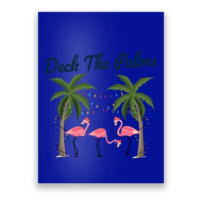 Tropical Christmas Florida Flamingo Deck The Palms Gift Poster