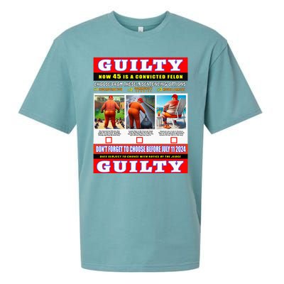 Trump Convicted Felon Help Choose 45s Sentencing July 11th Sueded Cloud Jersey T-Shirt