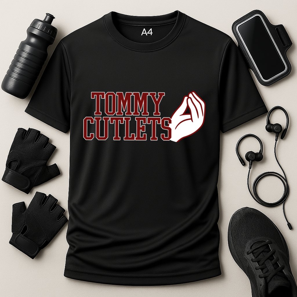 Tommy Cutlets Football Quarterback Italian Hand Cooling Performance Crew T-Shirt