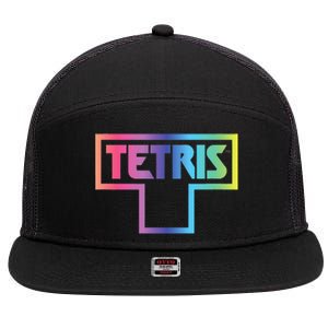 Tetris Color Fade Logo 7 Panel Mesh Trucker Snapback Hat