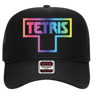 Tetris Color Fade Logo High Crown Mesh Back Trucker Hat