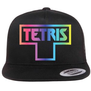 Tetris Color Fade Logo Flat Bill Trucker Hat